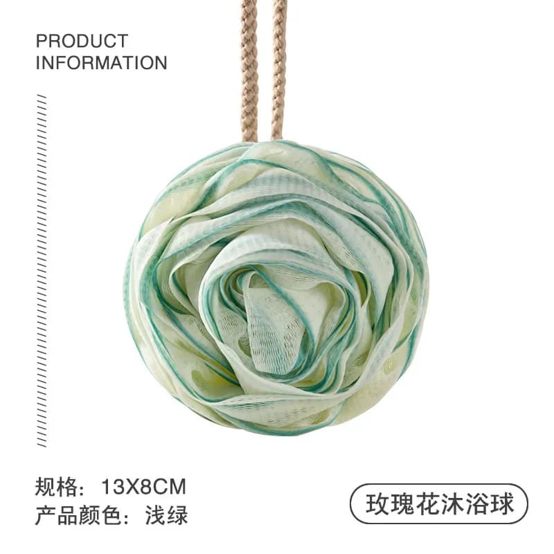 Éponge fleur de rose vert d’eau