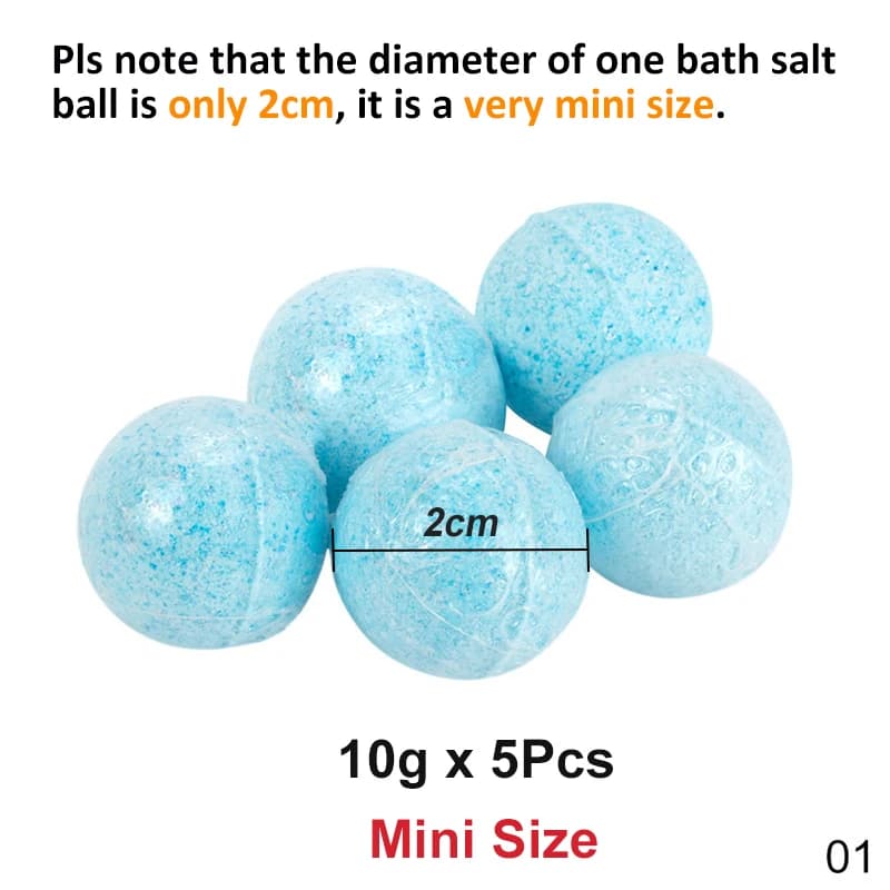 Bombes de bain mini bleues – lot de 5