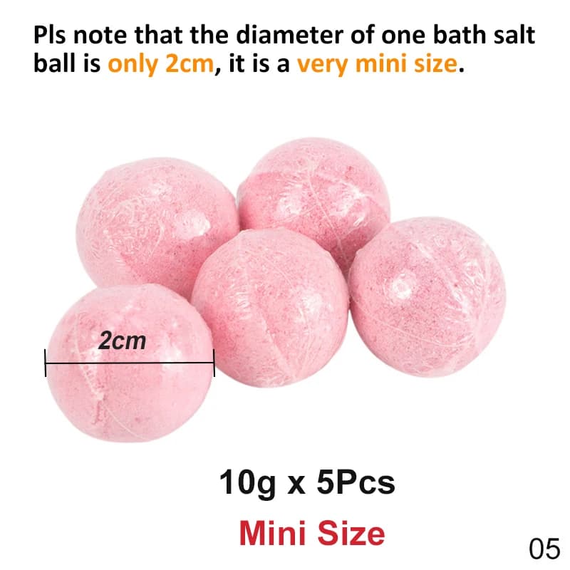 Bombes de bain mini roses – lot de 5